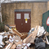Flytipping at an electricity substation